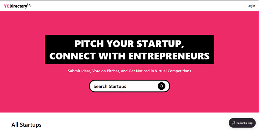 Screenshot of StartupFounder project