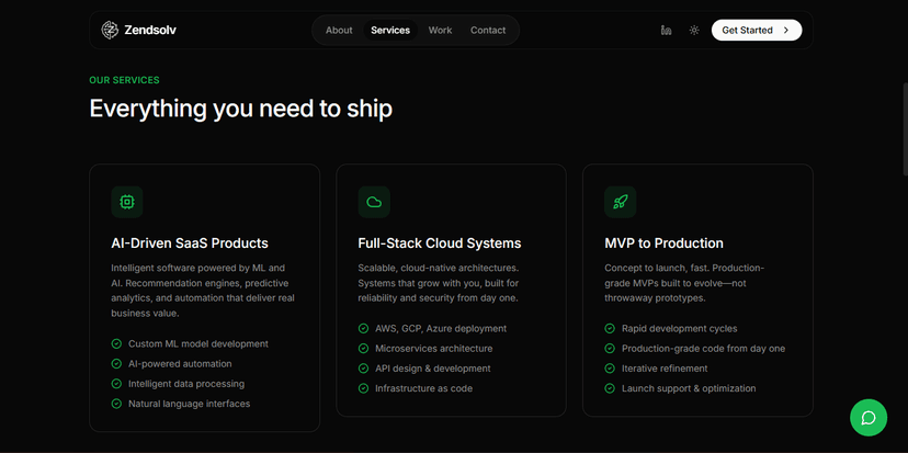 Screenshot of ZendSolv project